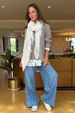 Made in Italy Conrad Body Skim Knit Jumper Oatmeal Marl